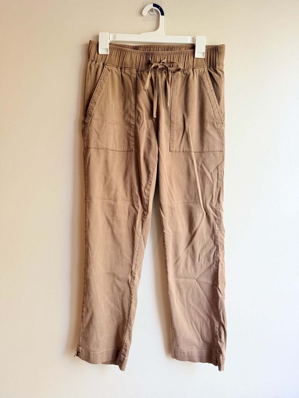 Buffalo David Bitton Women's Tan Tencel Blend Pull-On Utility Pants Size S